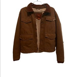 Wrangler brown workers jacket with a warm inside